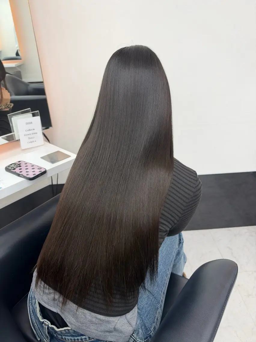 ロング 縮毛矯正 ALEAP owl Wakanaのヘアスタイル