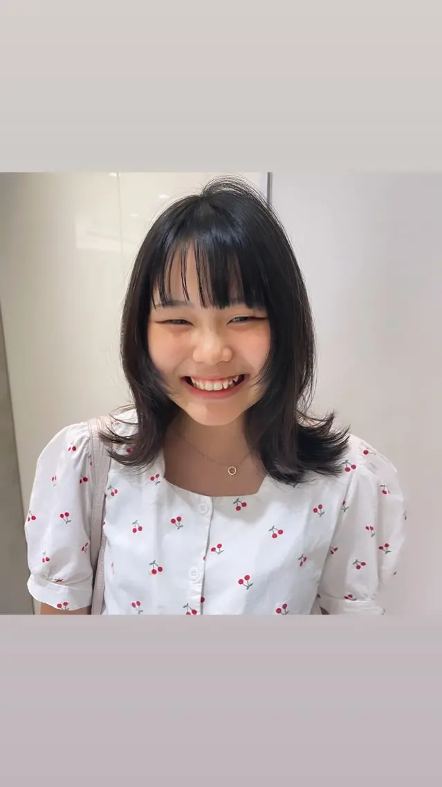 ミディアム カット ボブパーマ 🌷ヨシカワハナコのヘアスタイル