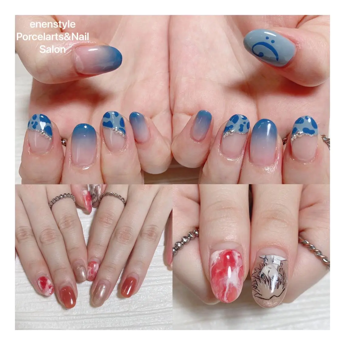 ミディアム ネイル ハンドネイル 🐾enen style 🐾のネイルデザイン