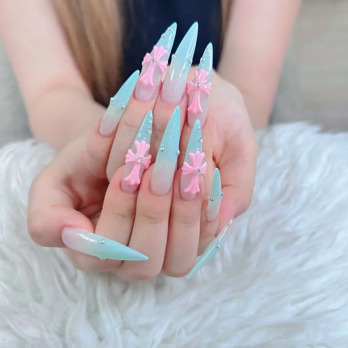 ネイル フットネイル フレンチネイル グラデーション 韓国ネイル ロングネイル ハンドネイル Hani Nail Salonのネイルデザイン