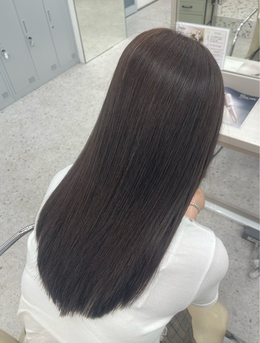 ロング カラー 透明感カラー グレージュ COCO reiのヘアスタイル