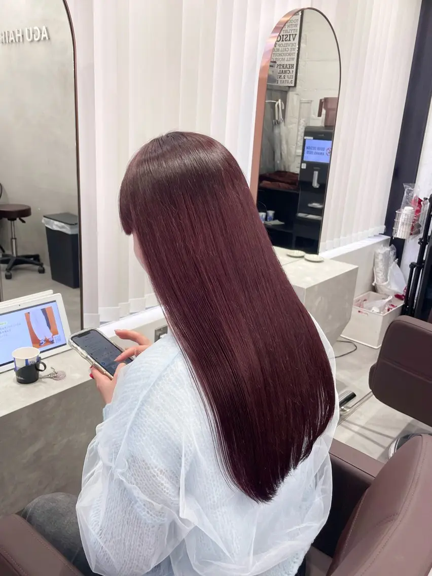 ロング カラー 川中 あいかのヘアスタイル