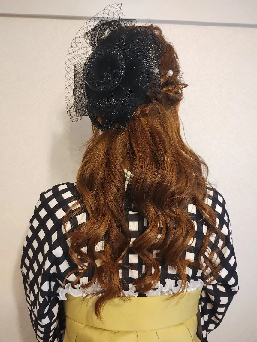 ヘアアレンジ ハーフアップ 卒業式のヘアスタイル 着付とリラクのお店 リベルテのその他イメージ