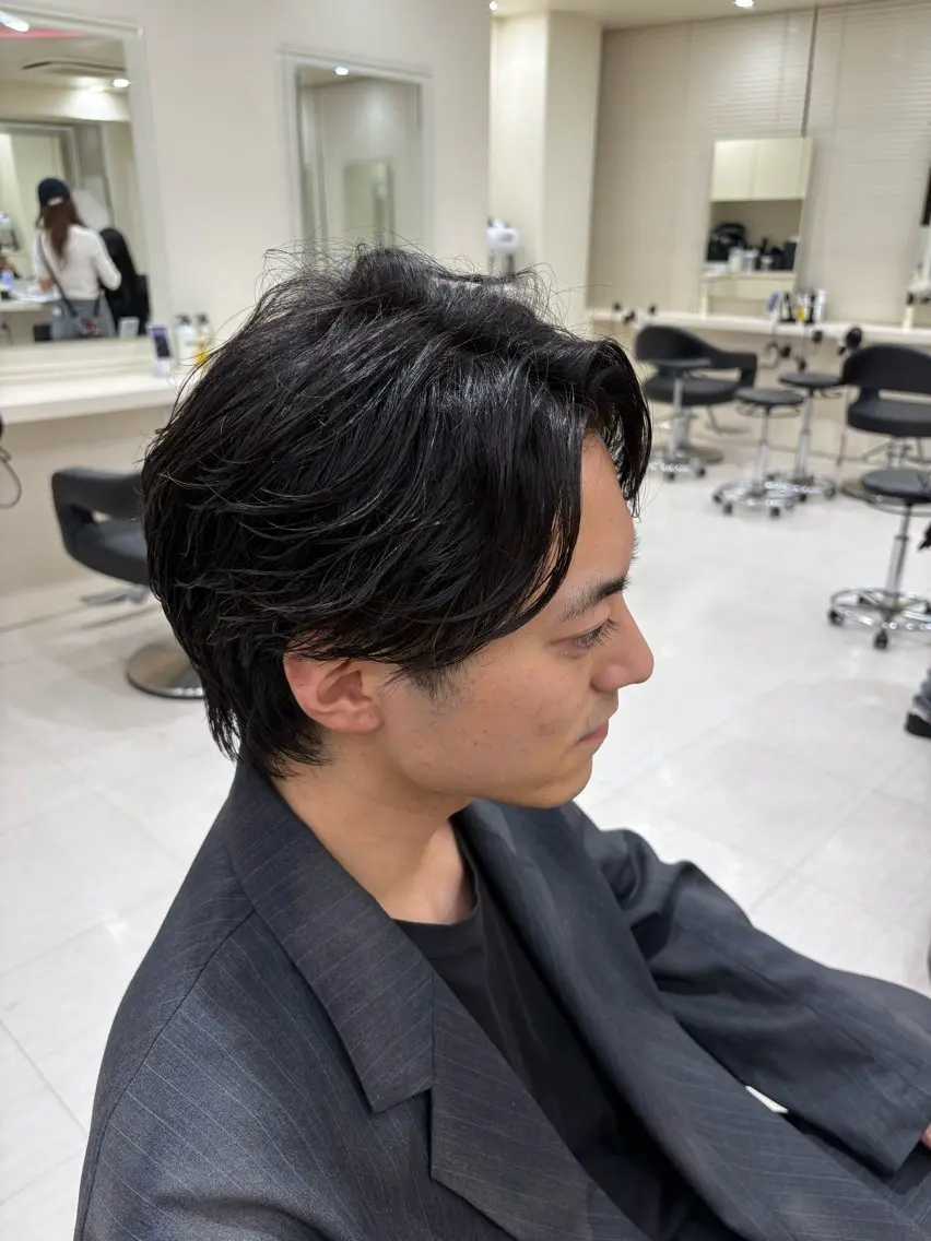 カラー パーマ メンズ カット パーマ 💟RINNA 艶カラー💟のヘアスタイル