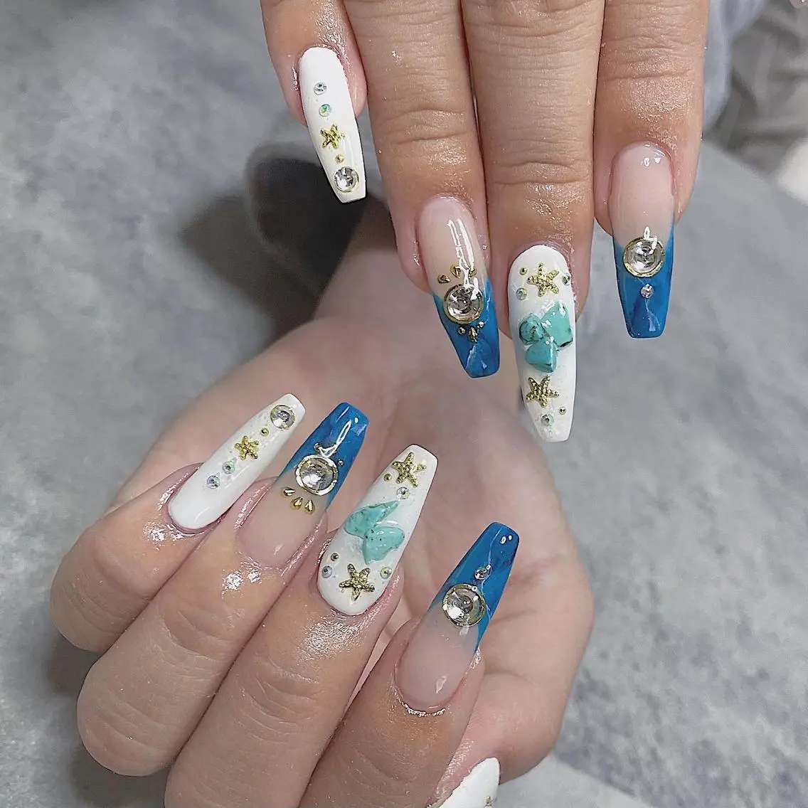 ネイル アートネイル 長さ出し ジェルネイル スカルプネイル 春ネイル ハンドネイル SYU'NAIL /YUKIのネイルデザイン