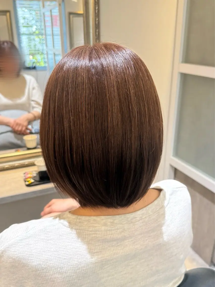 ミディアム カラー トリートメント ヘアカラー トリートメント こだわり艶カラー ♡chisato♡のヘアスタイル