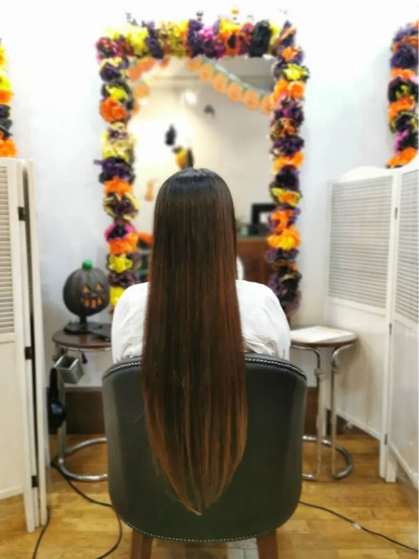 ロング 上間 洋子のヘアスタイル