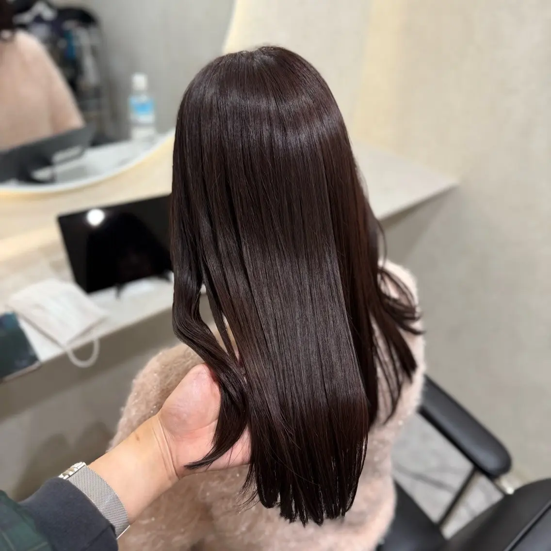 ロング パープルカラー 髪質改善 ヘアカラー トリートメント ☁️髪質改善サロン WHITE🫧miuのヘアスタイル
