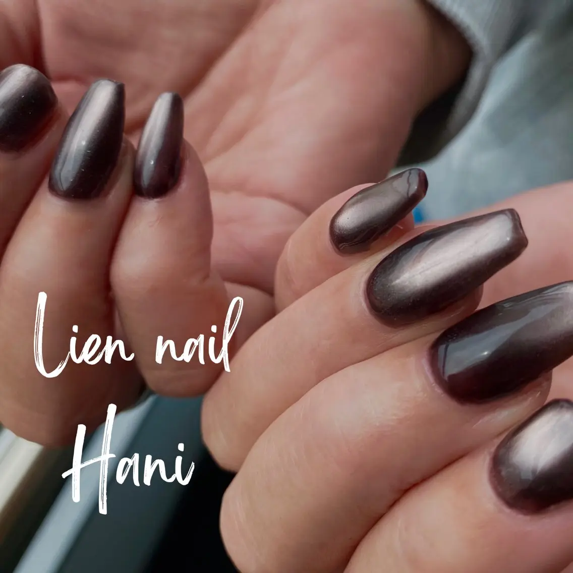 ネイル マグネットネイル マグネットワンカラー ワンカラーネイル Lien nail .Haniのネイルデザイン