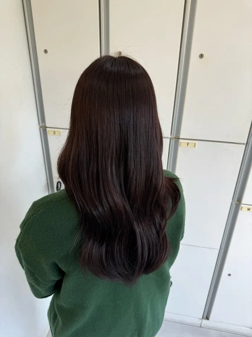 ロング カラー ブラウンカラー ブリーチなしwカラー /艶カラー/oukaのヘアスタイル