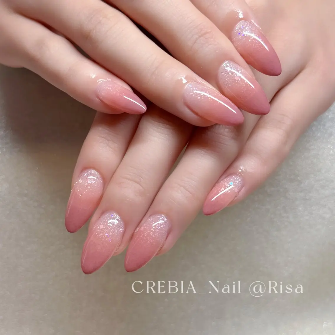 ネイル グラデーション ラメ(グリッター) ネイルチップ CREBIA Nailのネイルデザイン