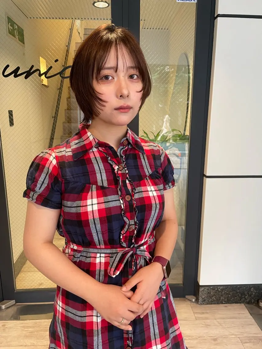 ショート ショートヘア ウルフカット カット 渋谷 留菜のヘアスタイル