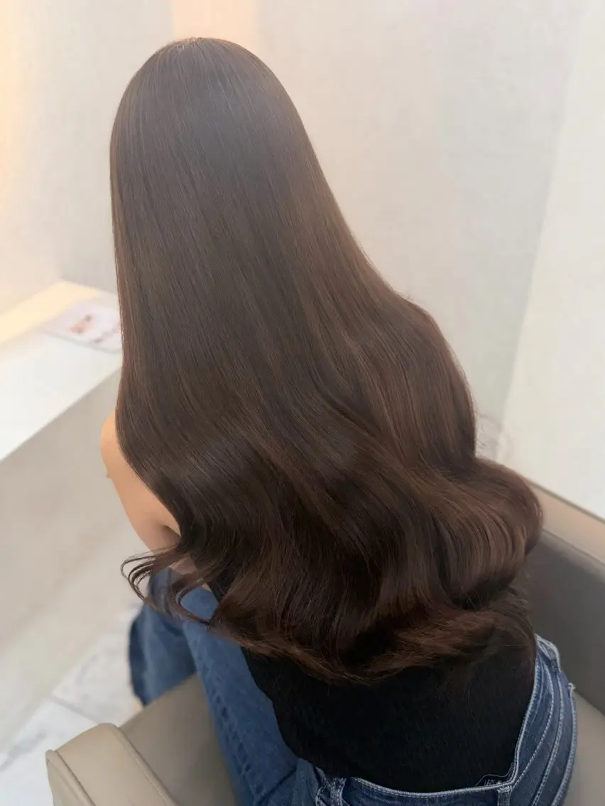 ロング カラー ヘアカラー トリートメント ゆうな🍒/熊谷/ ワンカラーのヘアスタイル