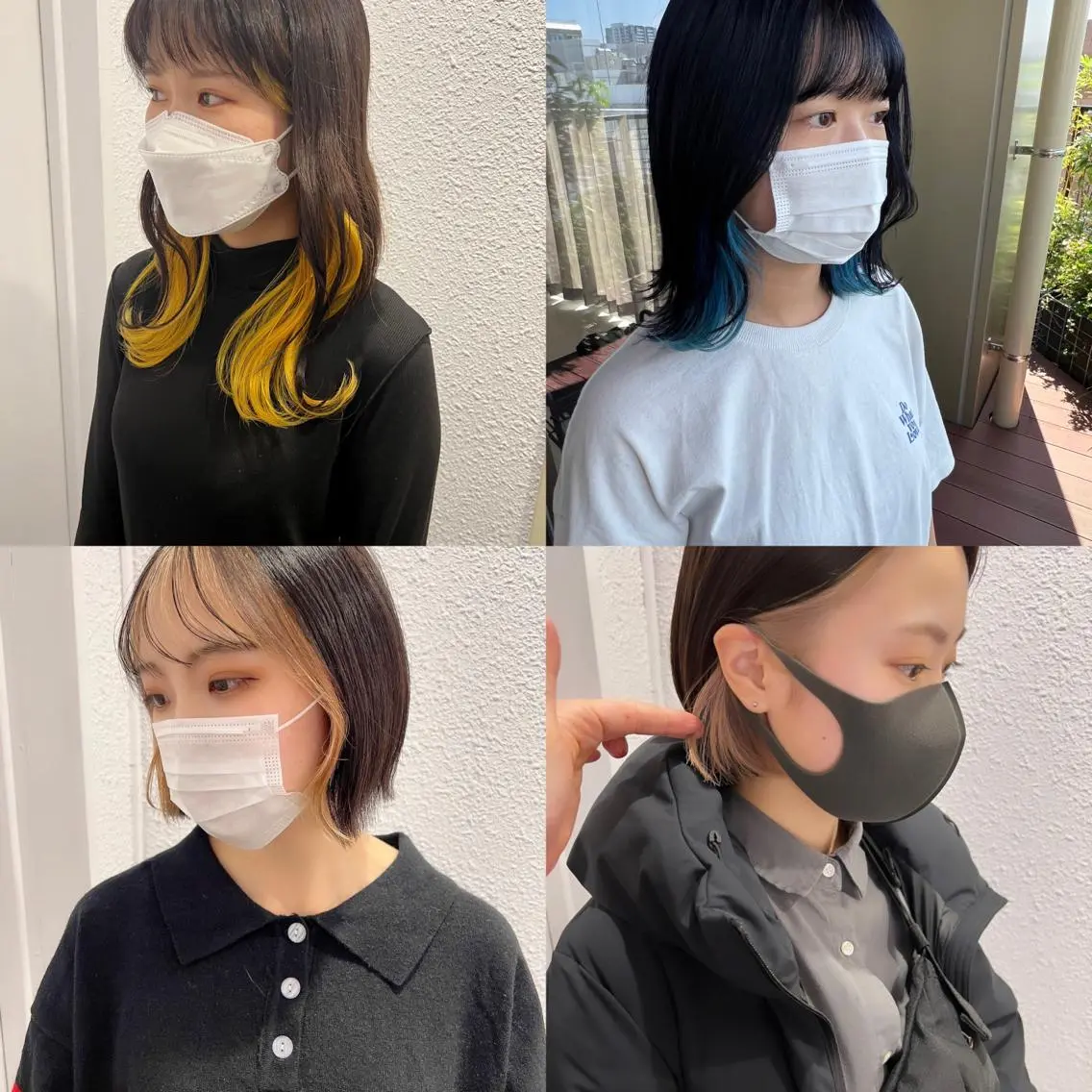 ミディアム カラー ハイトーンカラー ヘアカラー 韓国🇰🇷レイヤー 映える顔周り🩷のヘアスタイル