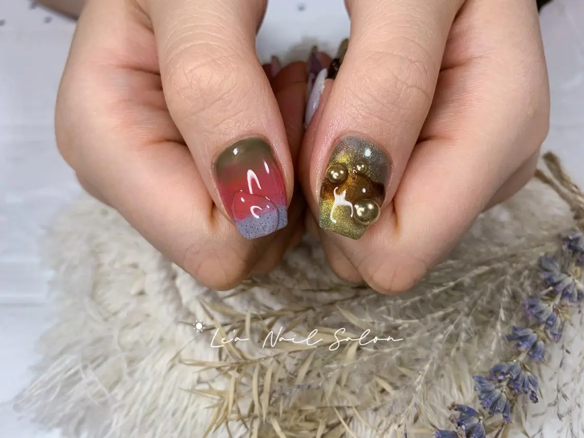 ショート カラー ネイル Le’a NailSalonのネイルデザイン