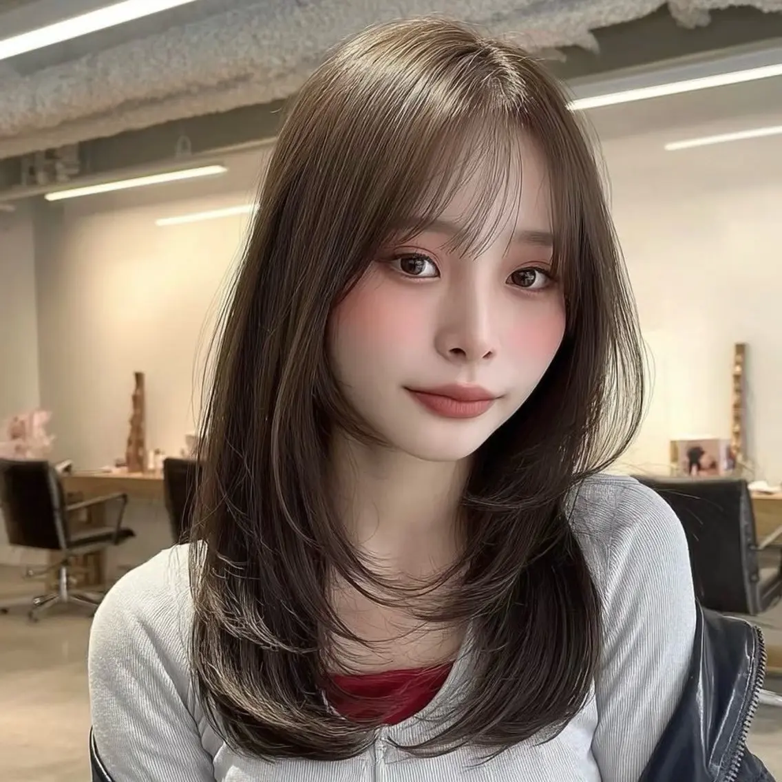 【暗髪透明感】前髪カット+うる艶カラー💇🏽♀️🩵の写真