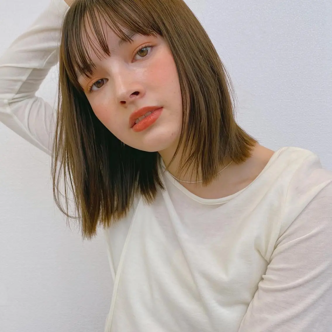 ミディアム カラー パーマ ヘアアレンジ メンズ キッズ ネイル マツエク・マツパ モリモト サナのヘアスタイル