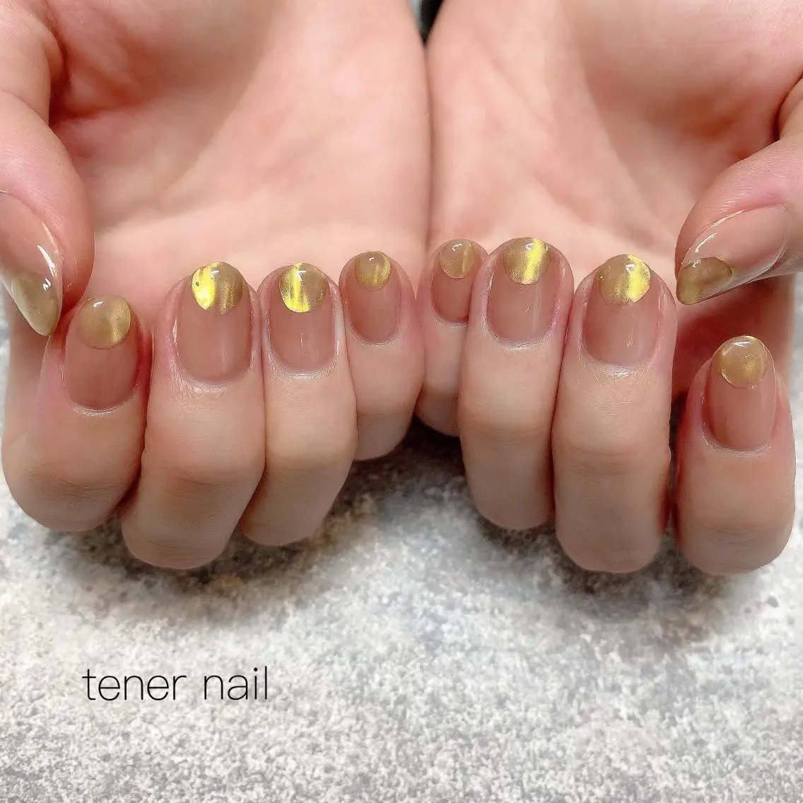 ネイル フレンチネイル ミラーネイル ぷっくりネイル テネルネイル tener nailのネイルデザイン