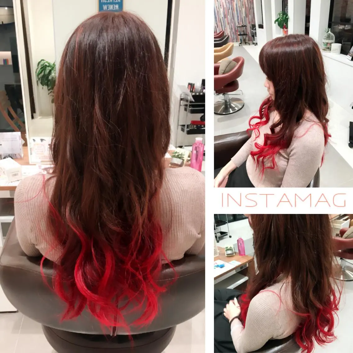 ショート ミディアム セミロング ロング カラー パーマ ヘアアレンジ メンズ キッズ ネイル マツエク・マツパ グラデーションカラー ピンクカラー カラーマツエク トリートメント グラデーション ひがし さゆりのヘアスタイル