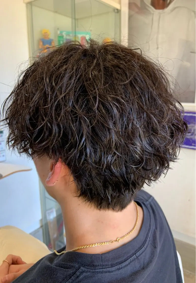 パーマ メンズ カット ヘアカラー 原谷 一成のヘアスタイル