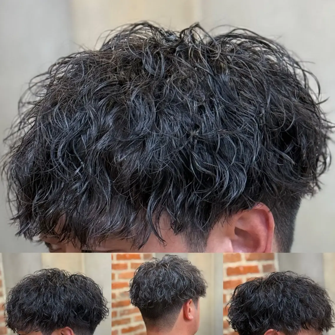 ショート パーマ メンズ カット パーマ トミモト アユムのヘアスタイル