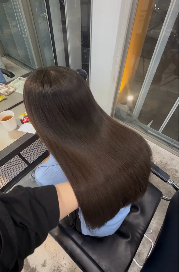 ロング カラー 縮毛矯正 トリートメント ダメージレス艶髪 🦋MISAKI🦋のヘアスタイル