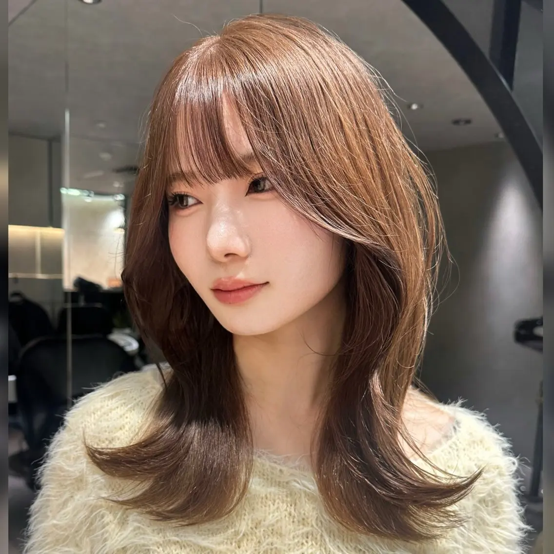 ミディアム カラー カット トリートメント ❣️韓国/レイヤー/ 透明感カラー/まさのヘアスタイル