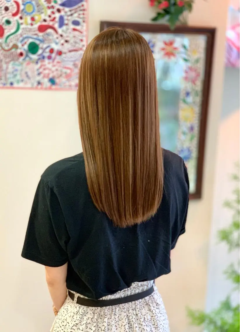 縮毛矯正 & トリートメント付き✨大好評のツヤツヤになる縮毛矯正です⭐️詳しくは補足説明をご覧くださいませ✨の写真