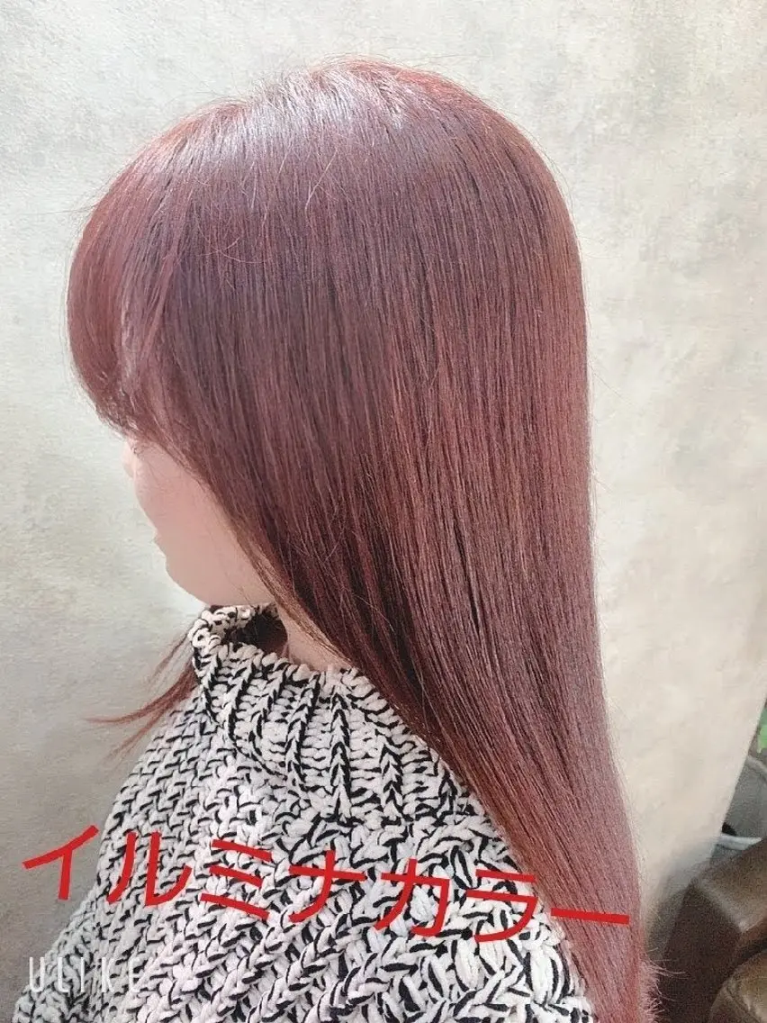 カラー セミロング ブラウンカラー ピンクカラー ピンクブラウン iwazaki yoshimiのヘアスタイル