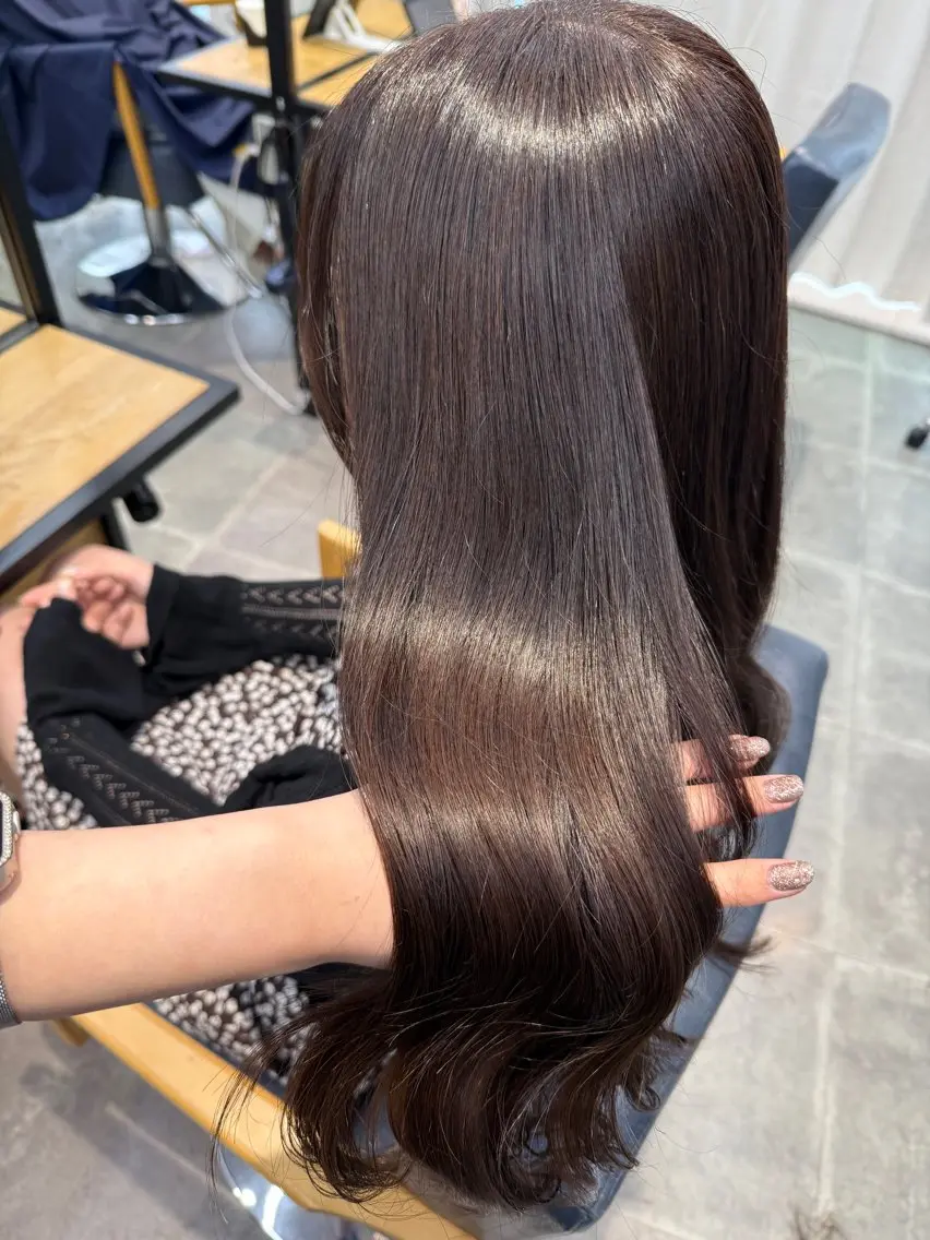 ロング カラー カット ヘアカラー トリートメント newi梅田🫧韓国 ヘア🫧sakiのヘアスタイル