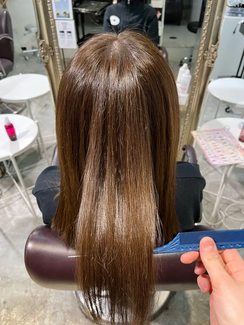セミロング カラー ヘアカラー トリートメント フェザーパーマ🌙 毛流れ yuzukiのその他イメージ
