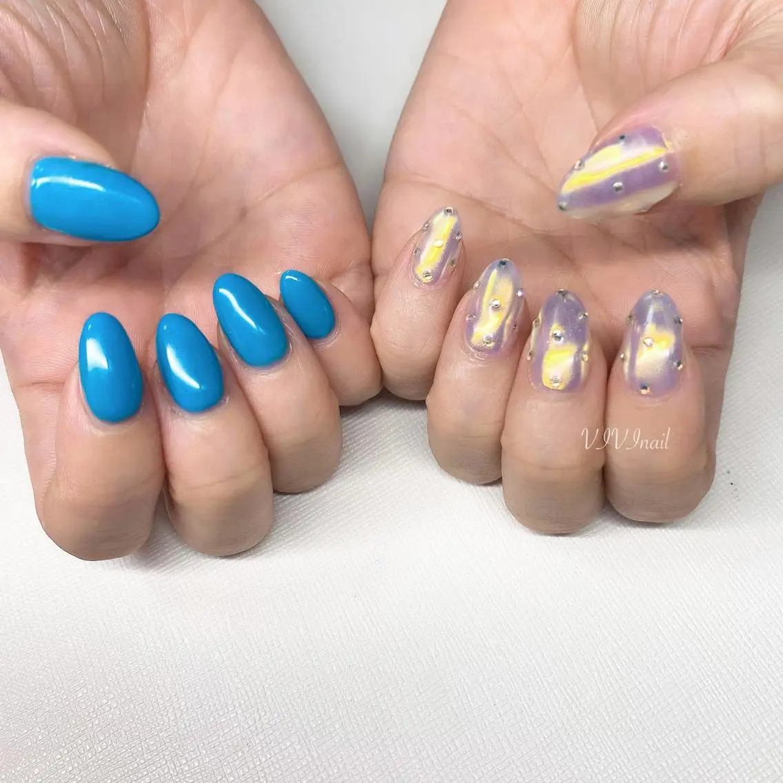 ネイル オーロラネイル ハンドネイル vivi nailのネイルデザイン