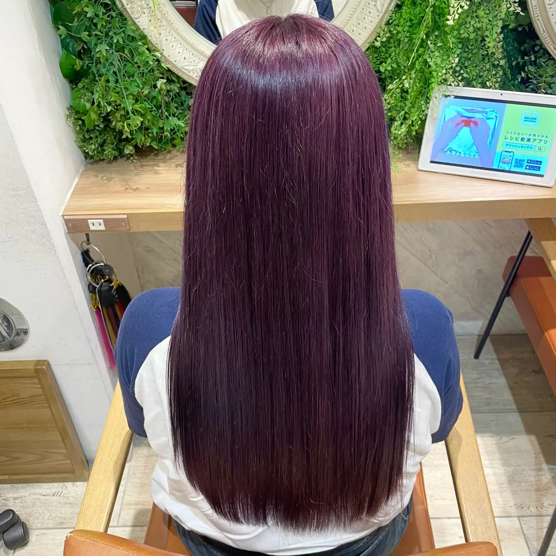 ロング カラー ラベンダーカラー ヘアカラー 横浜パーマ🌐ボブ✨ 暖色カラーもえかのヘアスタイル