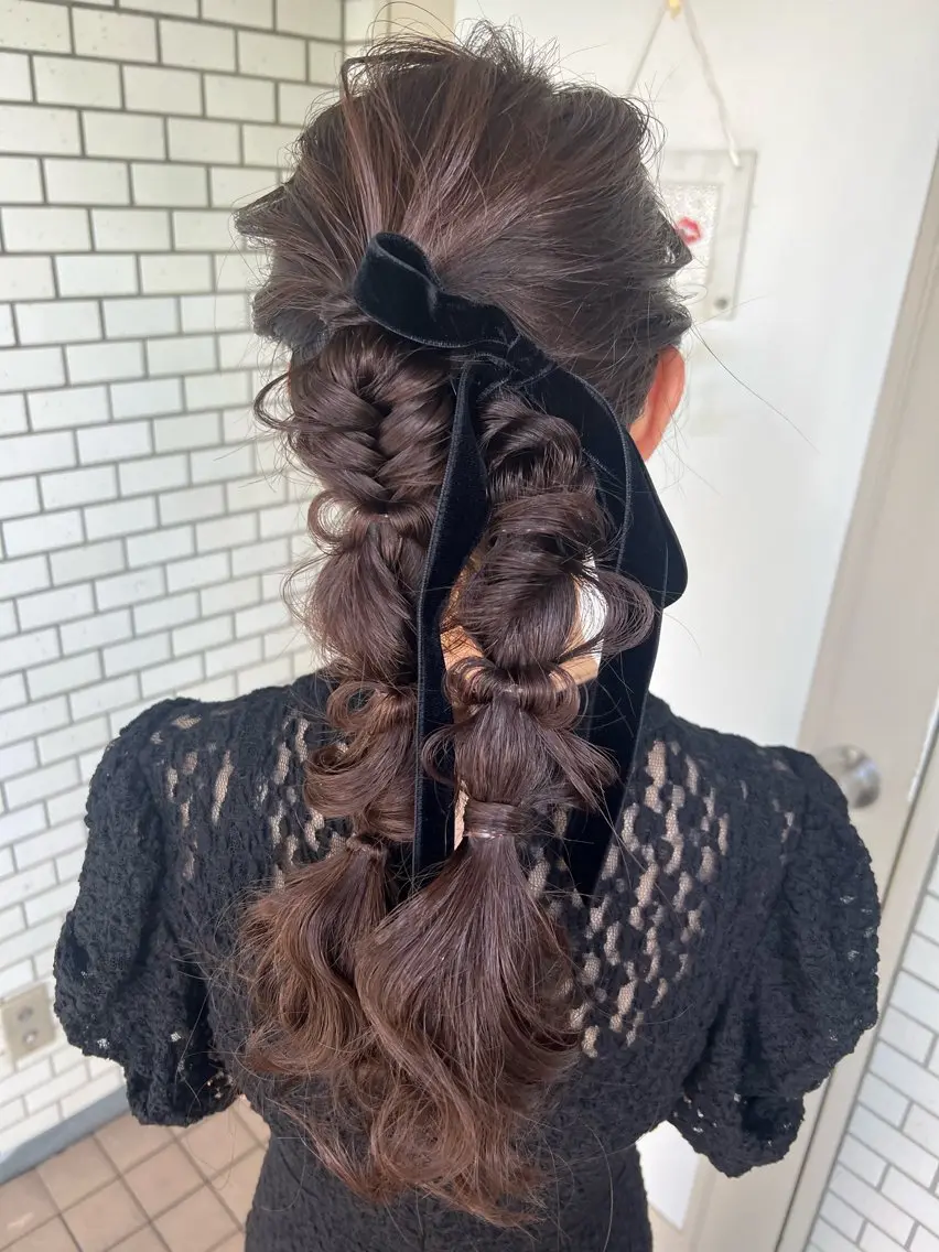 ヘアアレンジ ヘアセット 大人可愛いヘアメイク 💋🧚♀️しずかのヘアスタイル