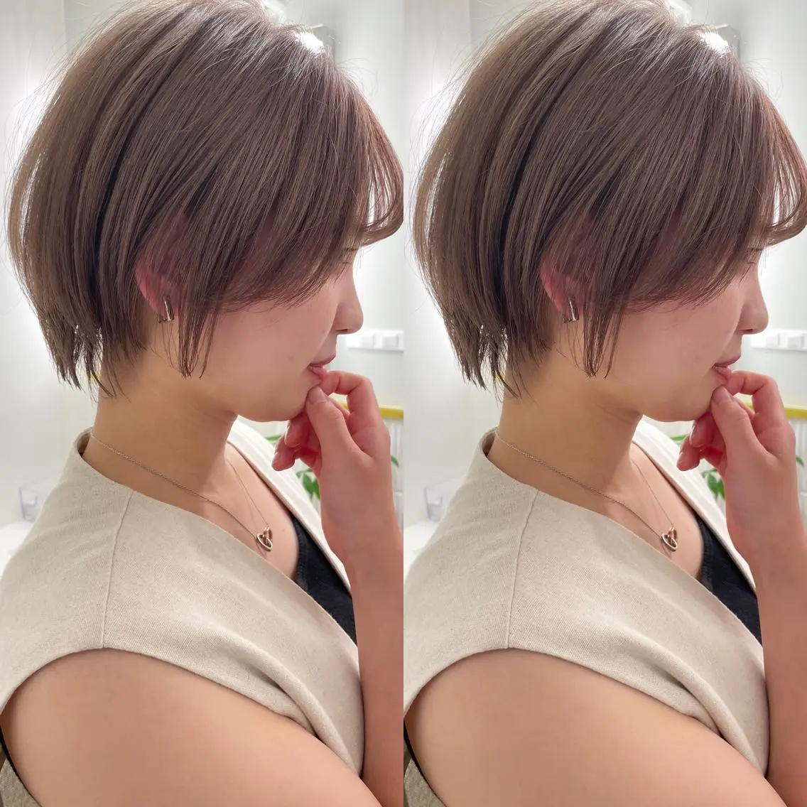 ショート カット ヘアカラー トリートメント 髪質改善will hairdesignのヘアスタイル