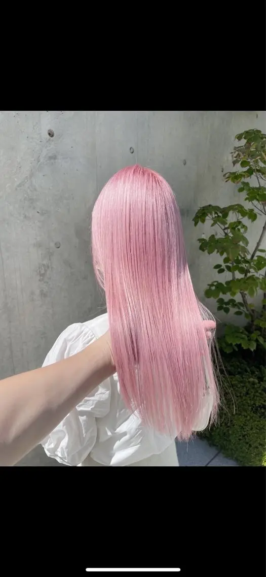 ロング カラー カット トリートメント ピンク🎀/艶カラー /SAKURA🎀のヘアスタイル
