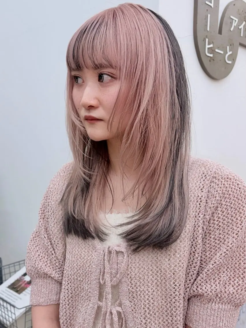 セミロング カラー カット ヘアカラー トリートメント 矢場町/栄/上前津/ 佐藤祐希のヘアスタイル