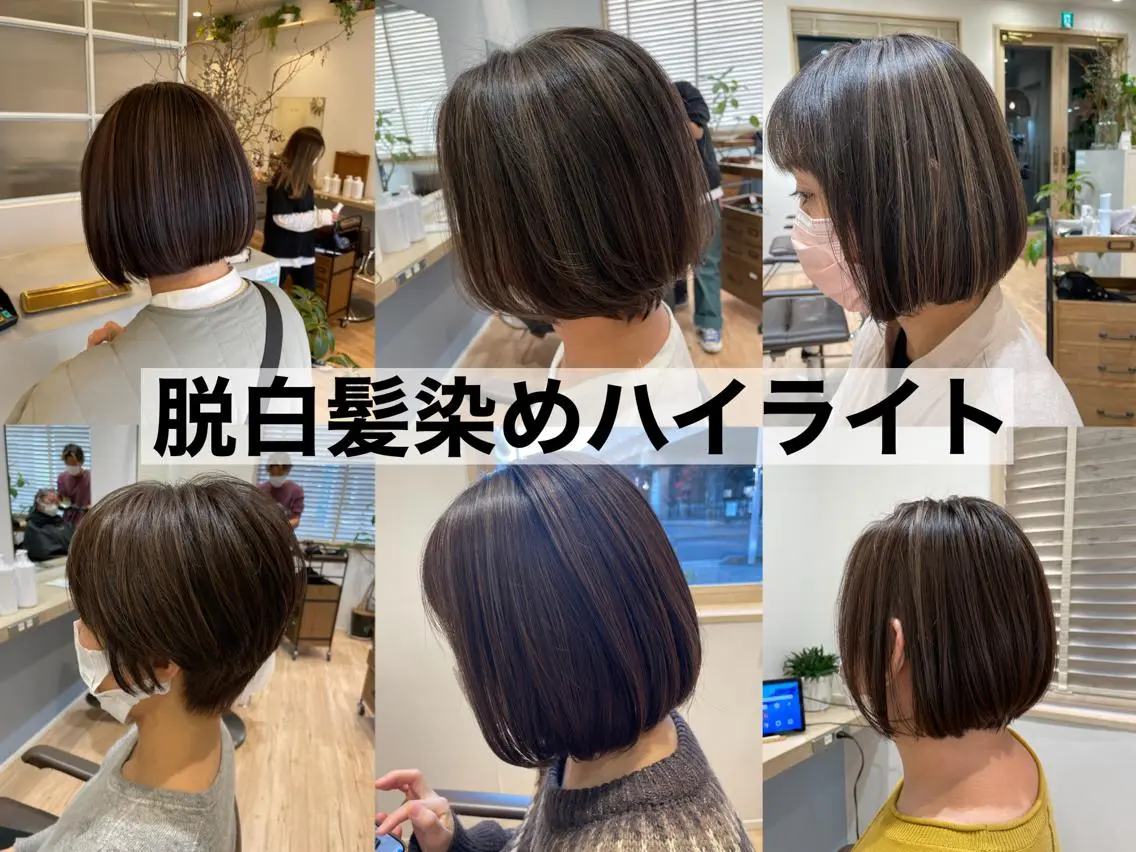ショート 白髪ぼかしハイライト 💫ミネ ヒロシのヘアスタイル