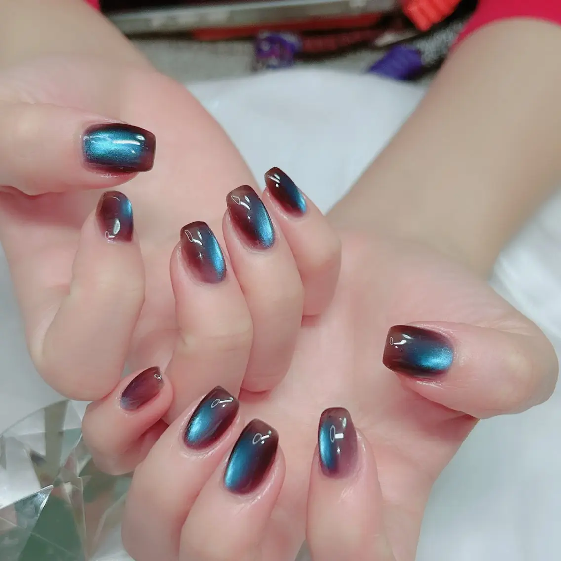 ネイル アニマル柄 アートネイル フレンチネイル ジェルネイル ガーリー ハンドネイル Cute Tips nailのネイルデザイン
