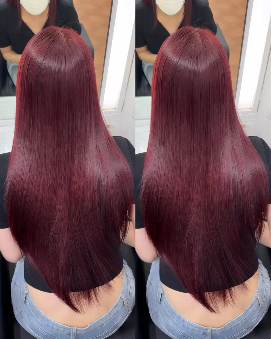 ロング カラー ブリーチ ブリーチなしカラー ヘアカラー トリートメント 🍒暖色🍒ブリーチ なしカラー/たくみ。のヘアスタイル