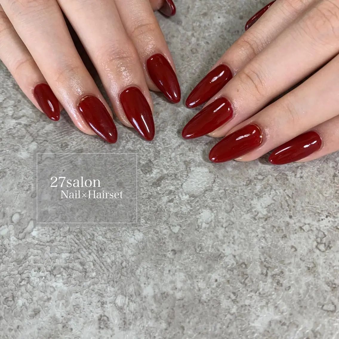 ネイル 赤色 27salon yuinaのネイルデザイン