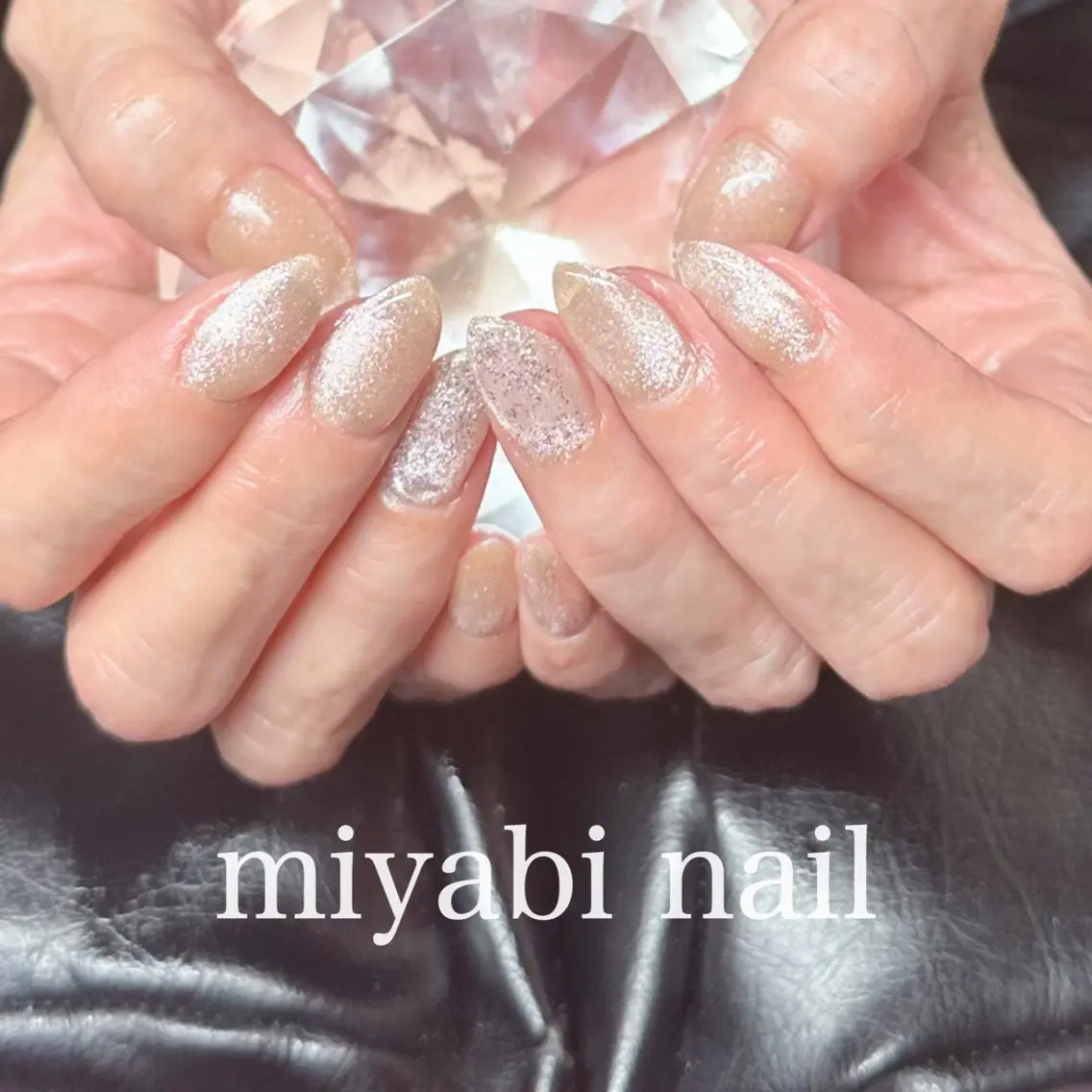 ネイル ジェルネイル マグネットネイル 持ち込み ワンカラーネイル シンプルネイル ハンドネイル miyabi nail 桂川駅近くのネイルデザイン
