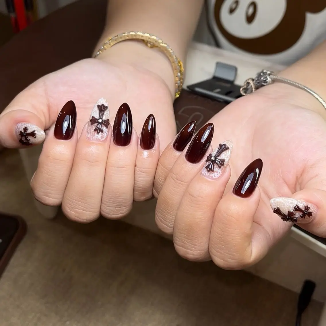 ネイル チークネイル ドット フレンチネイル グラデーション 韓国ネイル ハンドネイル Minette nailrinrinのネイルデザイン