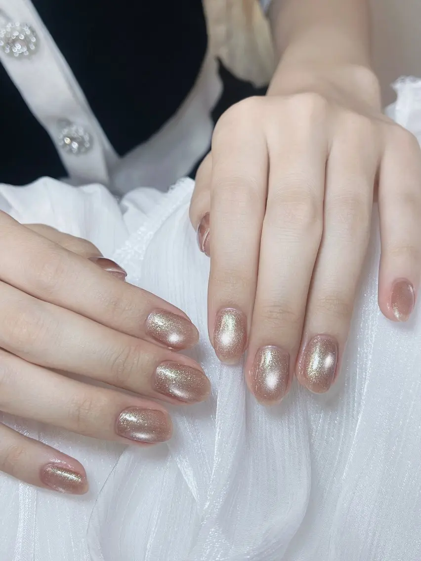 ネイル チークネイル フレンチネイル グラデーション キラキラネイル 韓国ネイル ハンドネイル DUO MI nail salonのネイルデザイン