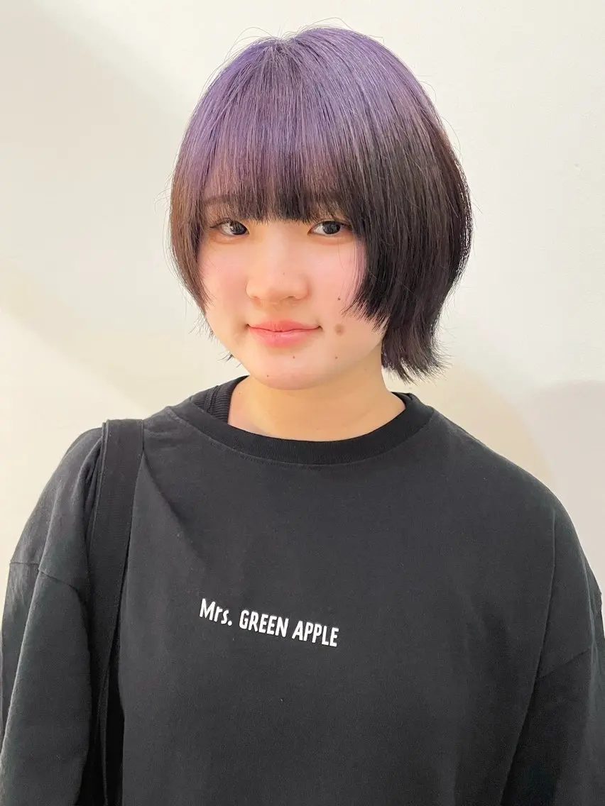 ショート カット ヘアカラー トリートメント ボブ ブリーチ/miinaのヘアスタイル