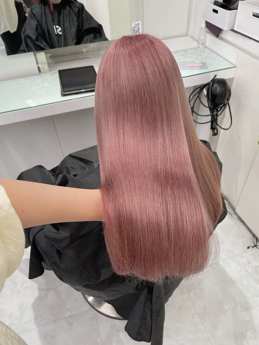 ロング カラー ヘアカラー トリートメント ヘアセット ウルフカットマスター みつきのヘアスタイル