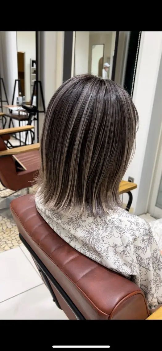 ミディアム カラー ヘアカラー 髪質改善カラーリスト /根本雄貴のヘアスタイル