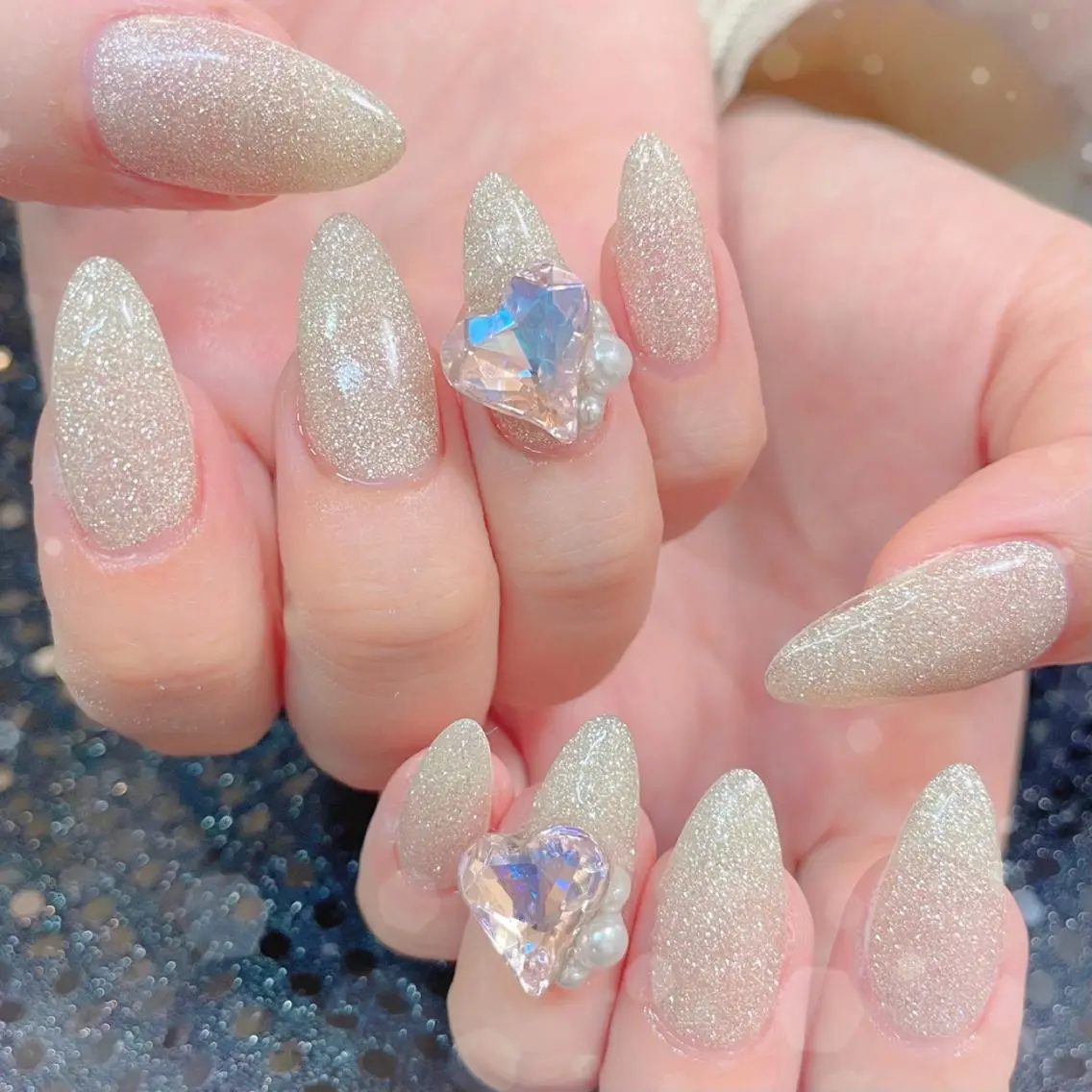 ネイル ハート ハンドネイル ハンドケア MoON...❤︎ MeGuのネイルデザイン