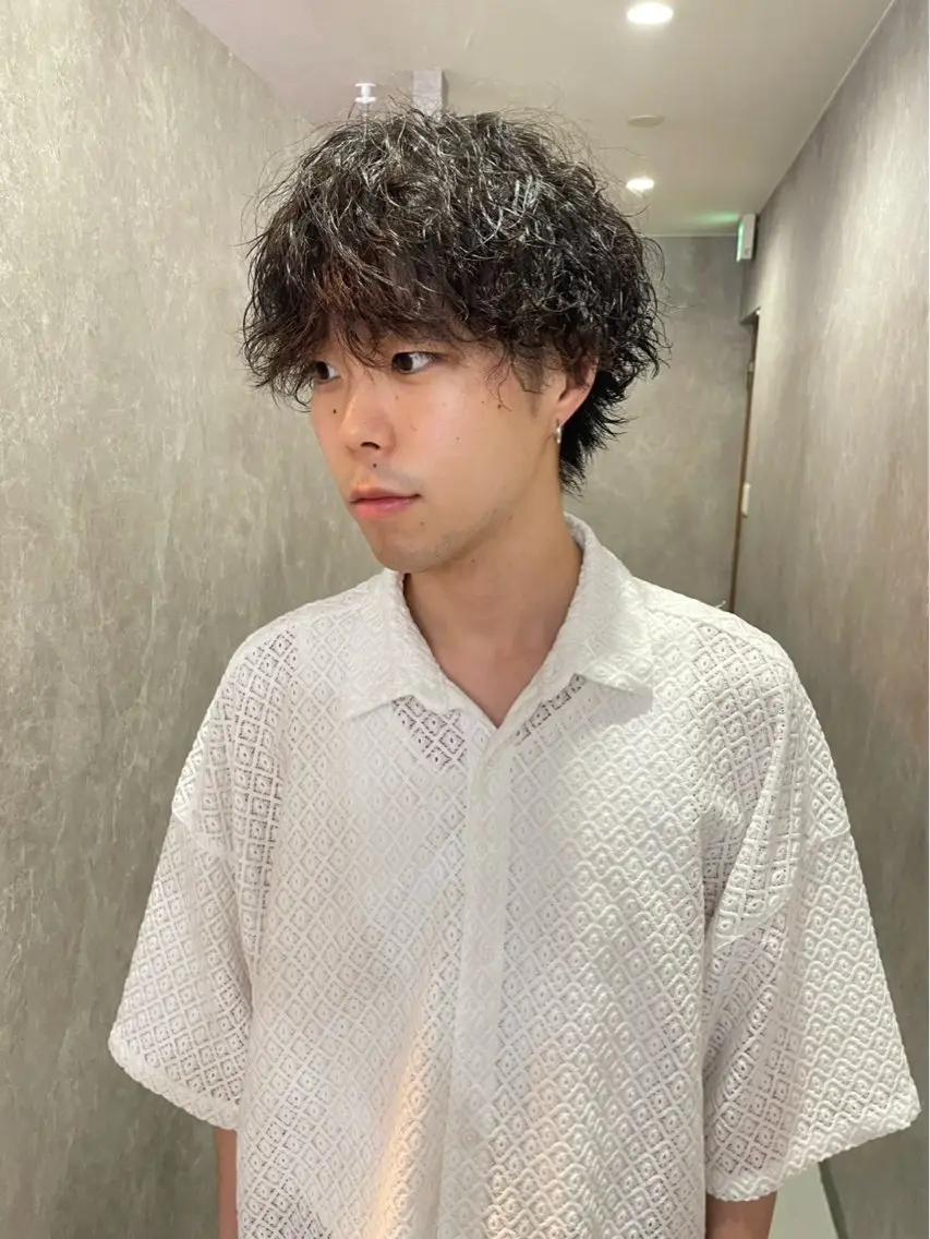 メンズカット＋メンズデザインパーマの写真
