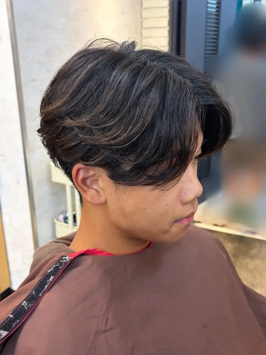 ショート パーマ レイヤーカット パーマ 【癒しのバーバー】 小野寺のヘアスタイル